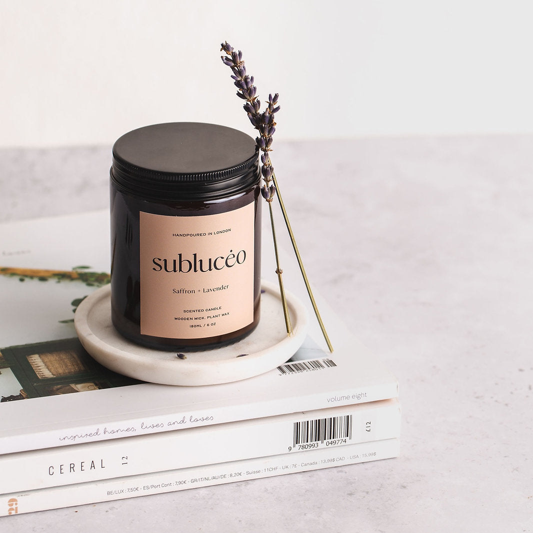 Subluceo Saffron + Lavender Candle