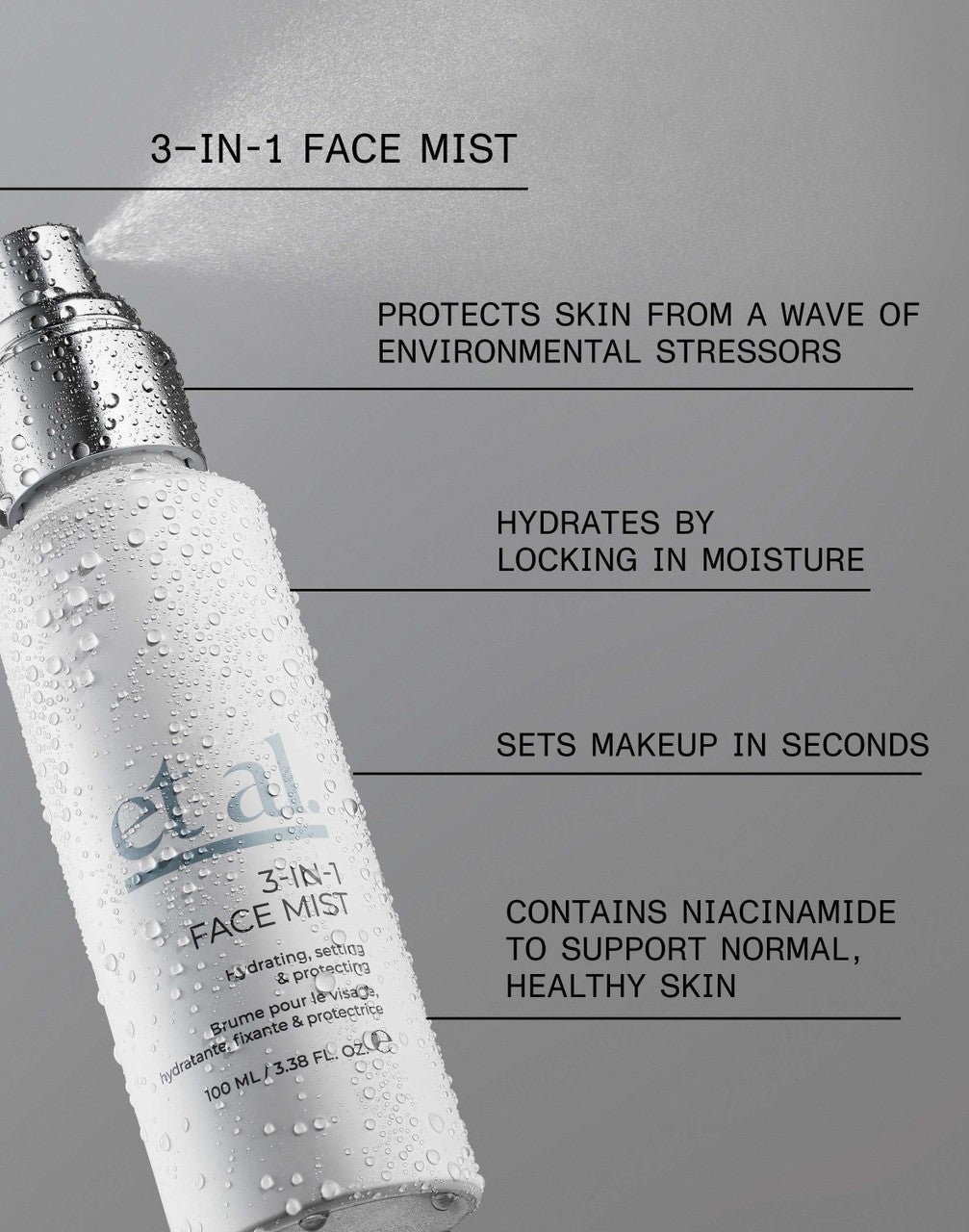 et al. 3-in-1 Face Mist - Bottle Only