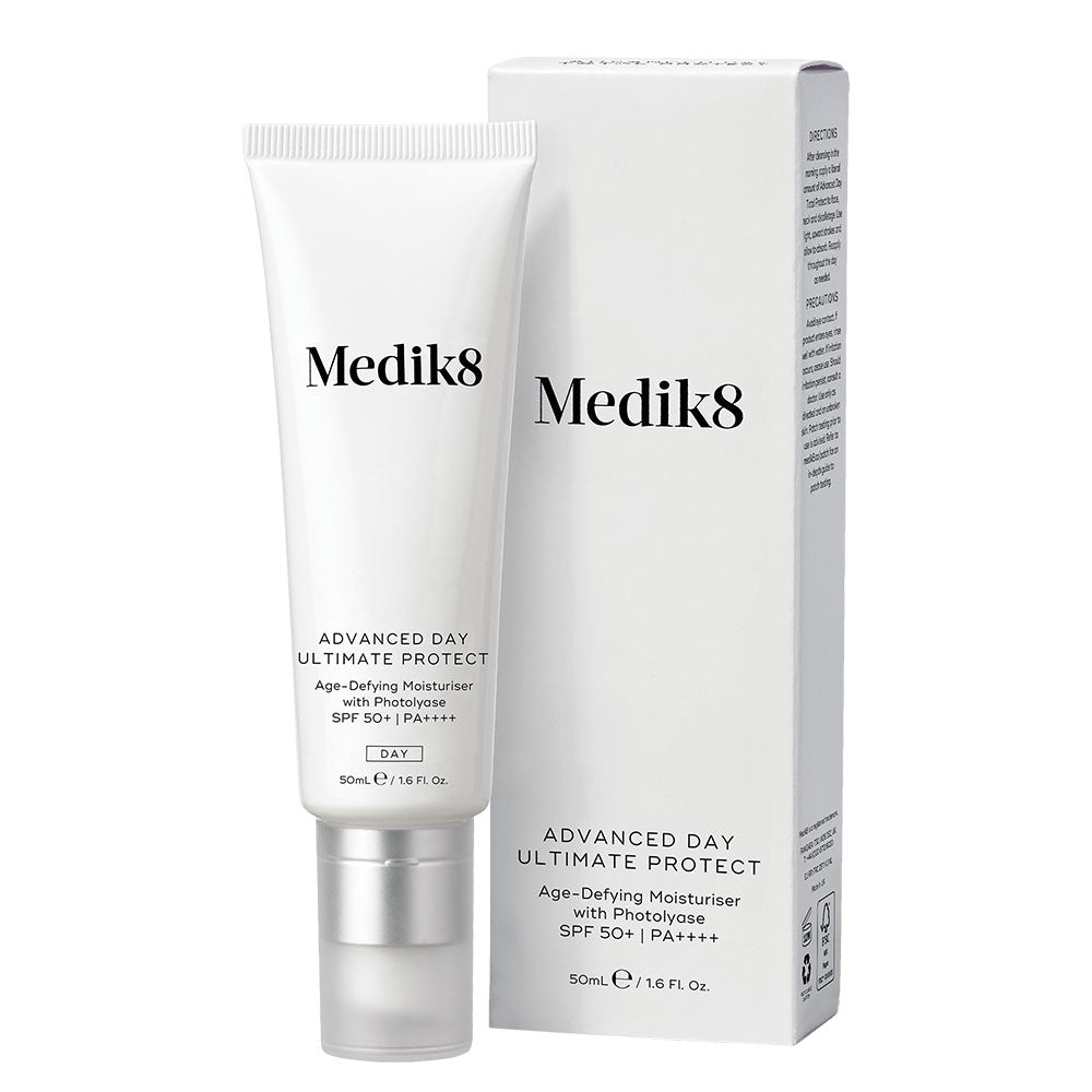 Medik8 Advanced Day Ultimate Protect SPF50+, with packaging
