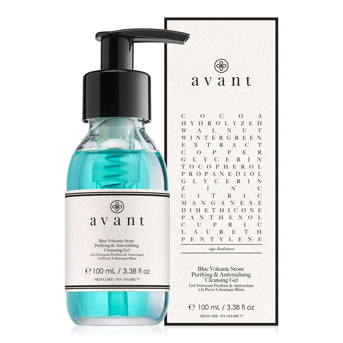 Avant Blue Volcanic Stone Purifying & Antioxydising Cleansing Gel