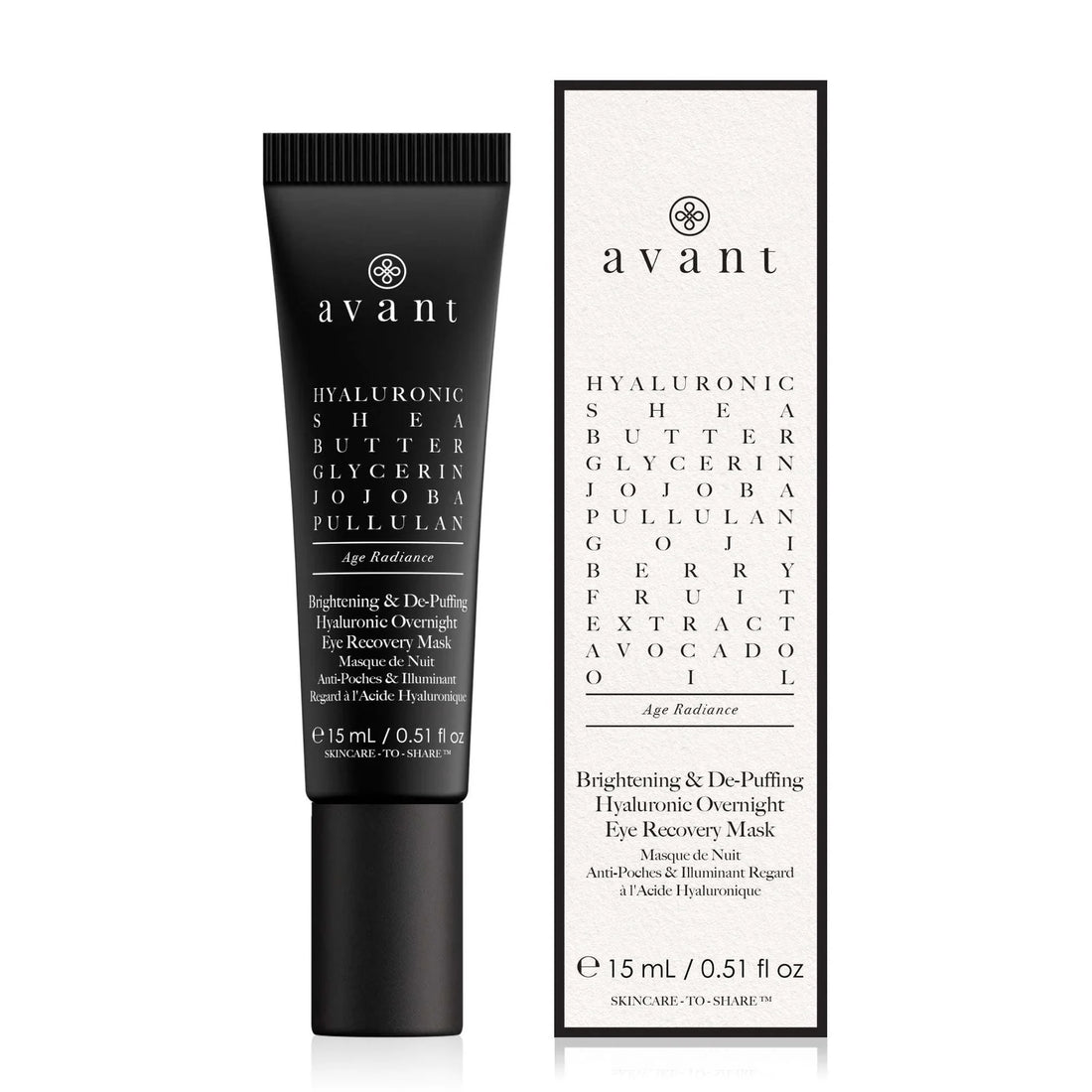 Avant Brightening & De-Puffing Hyaluronic Overnight Eye Recovery Mask