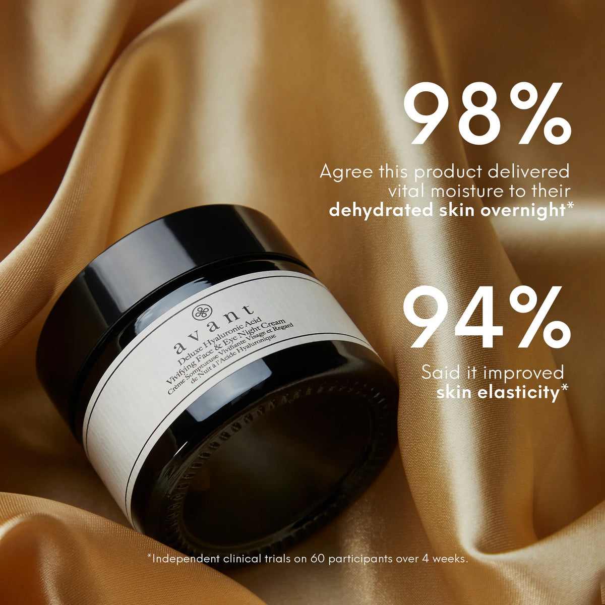 Avant Deluxe Hyaluronic Acid Vivifying Face & Eye Night Cream, view 2