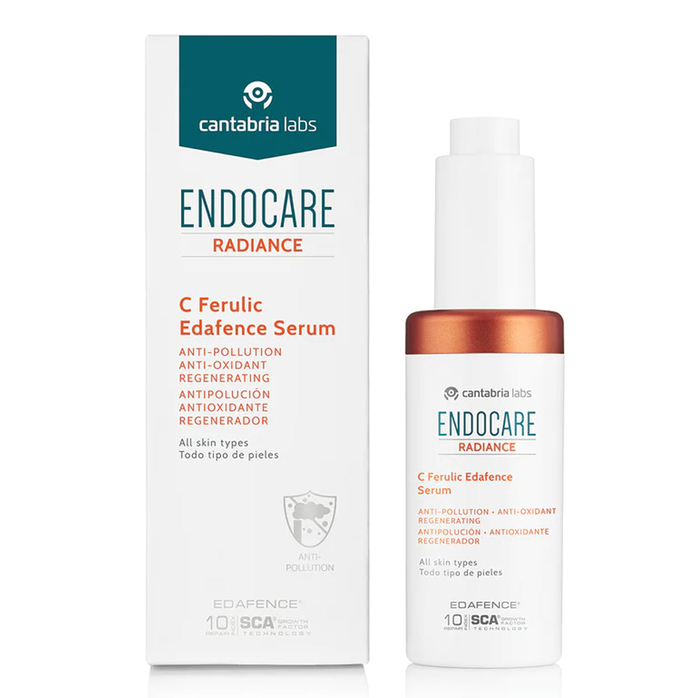 Endocare Radiance C Ferulic Edafence Serum, with packaging