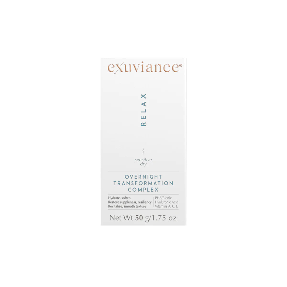 Exuviance Overnight Transformation Complex, with packaging