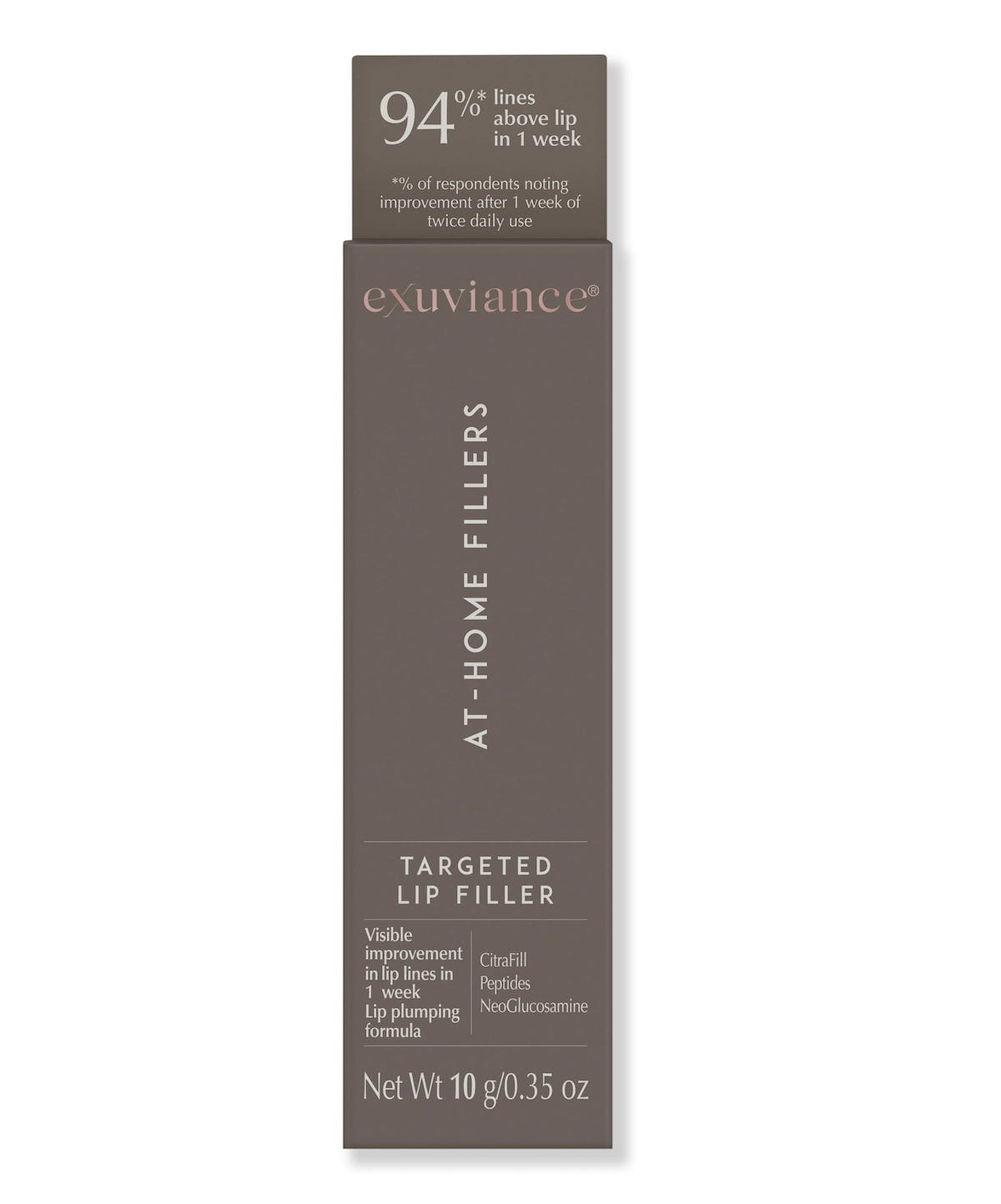Exuviance Targeted Lip Filler 10g, with packaging