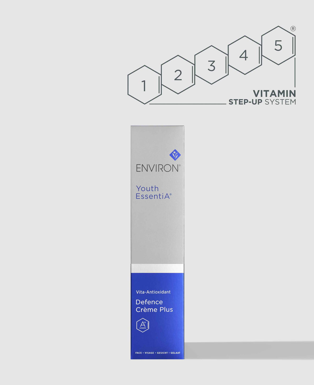 Environ Youth EssentiA Vita-Antioxidant Defence Creme Plus, with packaging