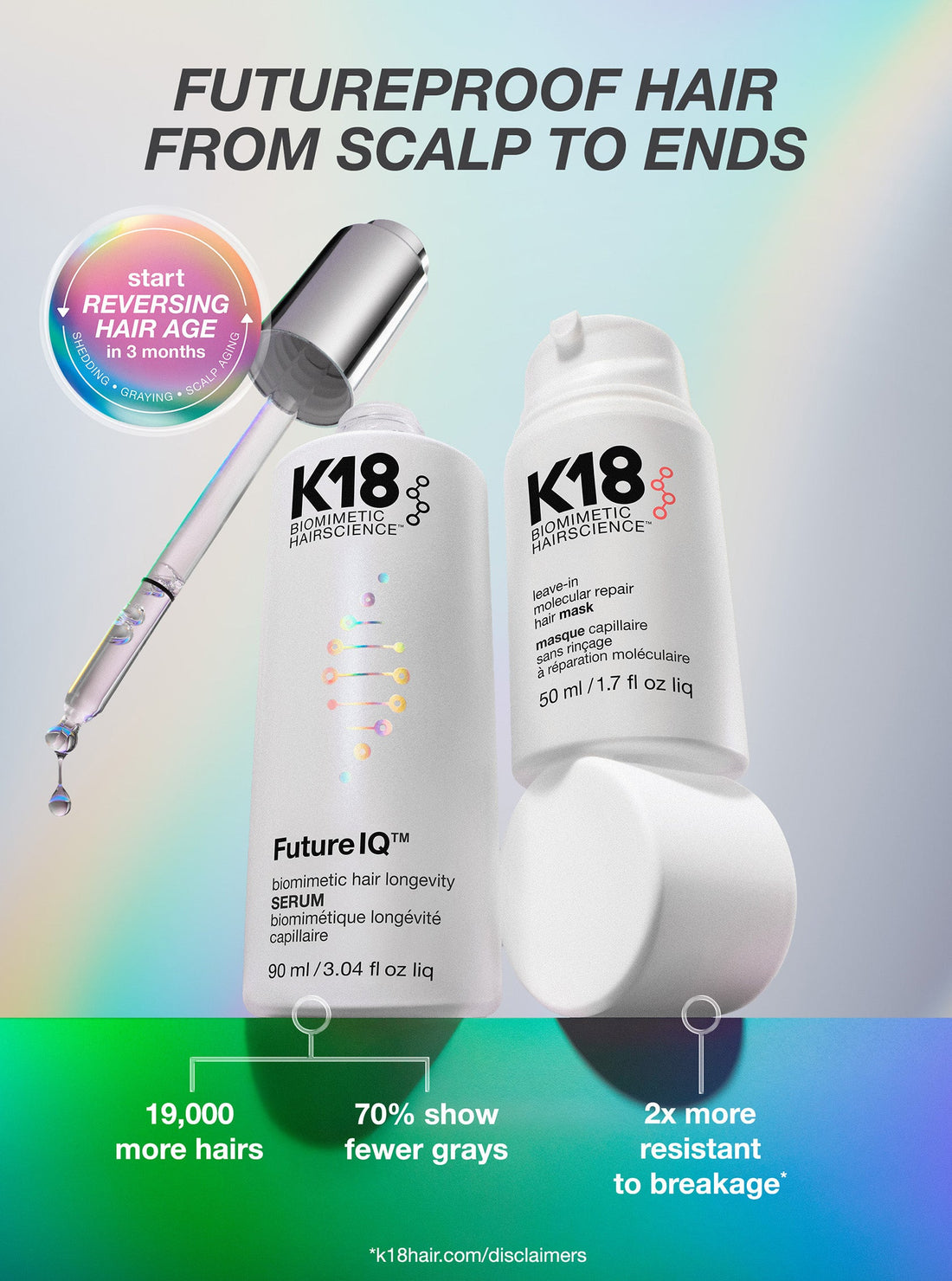 K18 FutureIQ Biomimetic Hair Longevity Serum