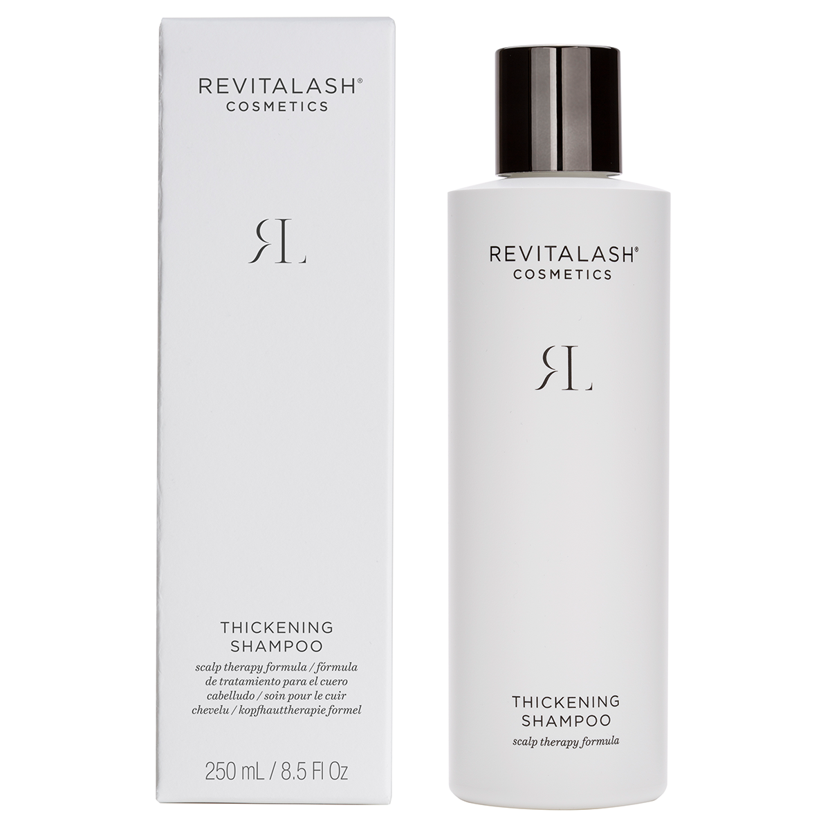 RevitaLash Thickening Shampoo, with packaging