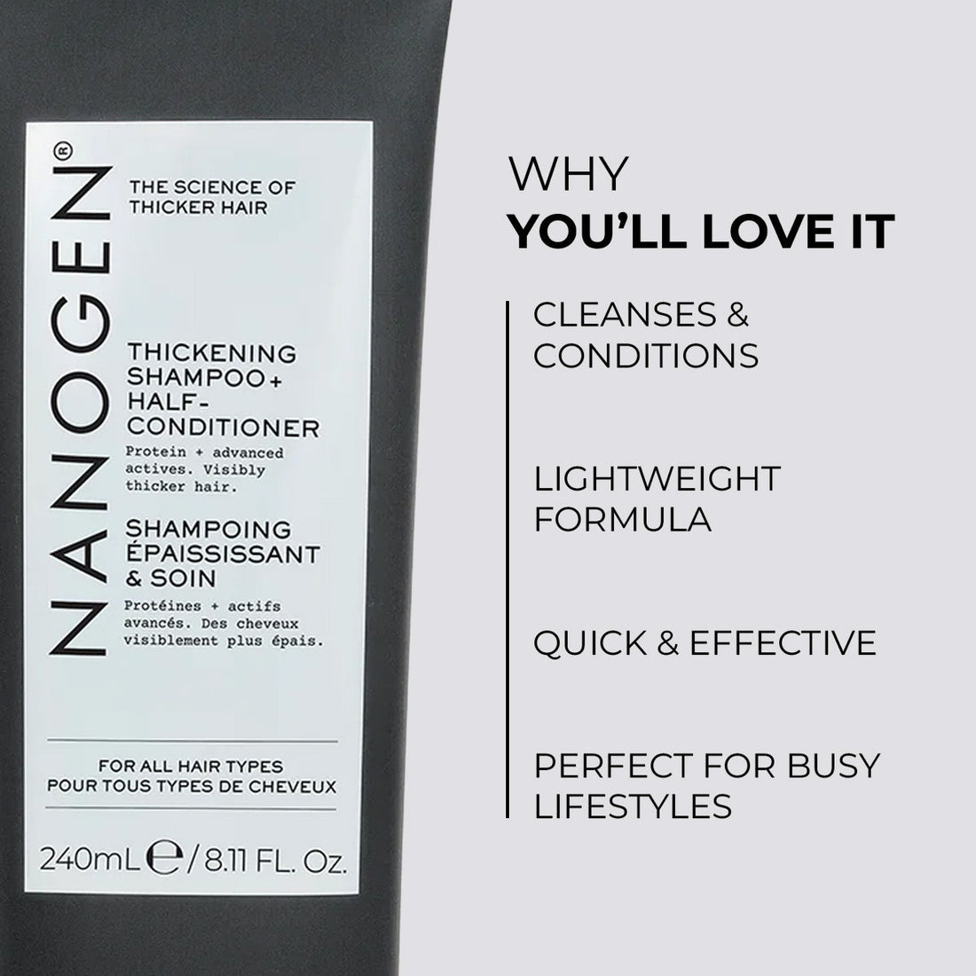 Nanogen Thickening Shampoo + Half-Conditioner