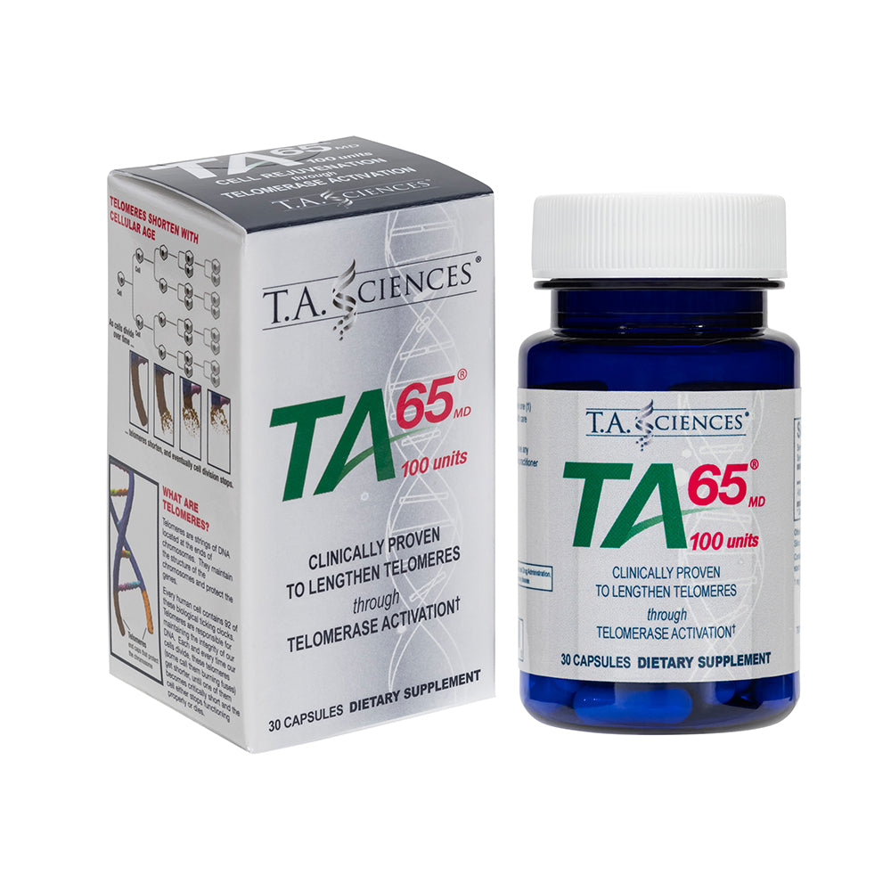 TA Sciences TA-65MD (100 Units) Telomerase 30 Capsules, with packaging