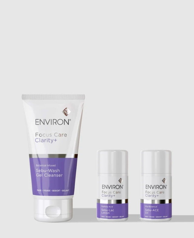Environ Clarity Routine: Sebu-Wash Gel Cleanser, Sebu-Lac Lotion and Sebu-ACE Oil