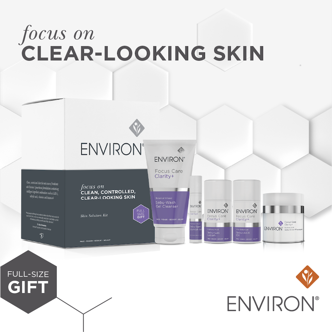 Focus on clear looking skin with environ.