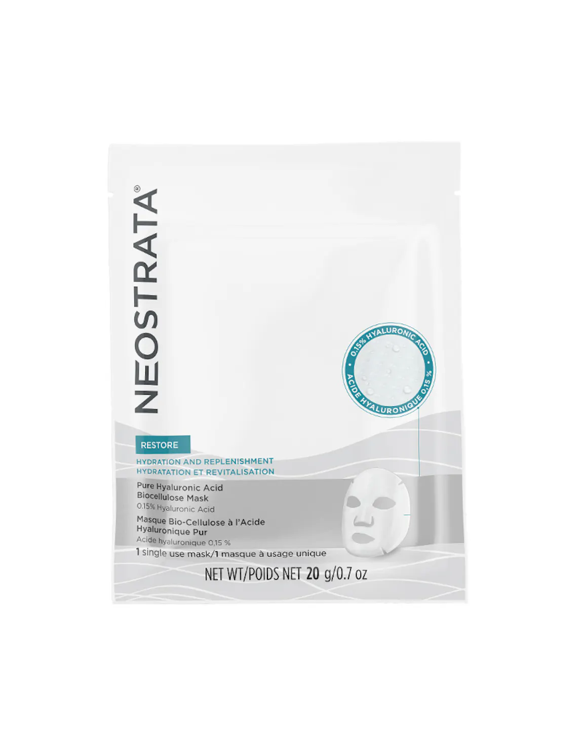 NeoStrata Restore Pure Hyaluronic Acid Biocellulose Mask – 12 Pack